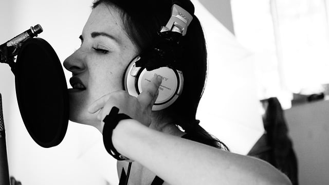 singer in studio